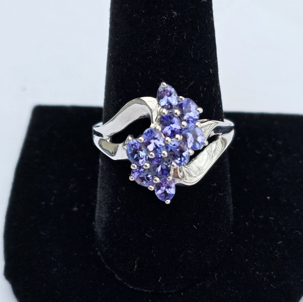 Vintage Natural Tanzanite Waterfall Ring Size 9.75 - Picture 8 of 10
